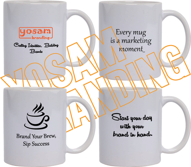 Branded mugs by Yosam Branding